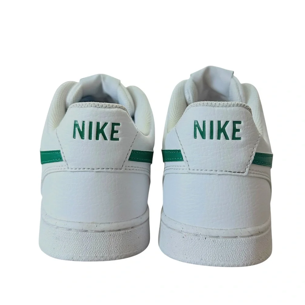 NIKE Court Vision Low Next Nature White Green Lace Up Men’s Athletic Shoe 8.5